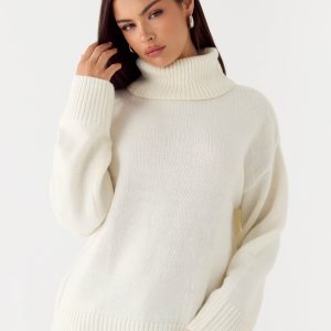 Gabrielle Knit Sweater - Ivory Cream