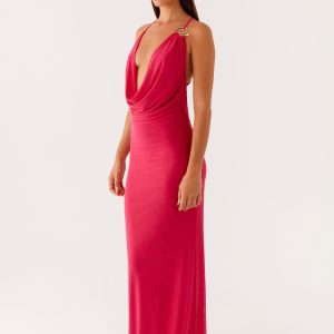 Game Player Maxi Dress - Hot Pink