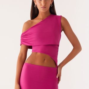 Give Me A Sign Mini Dress - Fuchsia