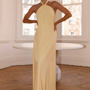 Golden Child Linen Maxi Dress - Yellow
