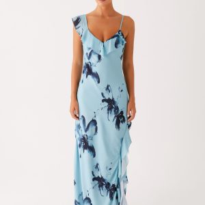 Goldsmith Maxi Dress - Blue Black Floral