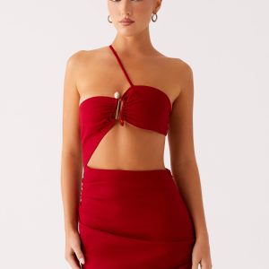 Gossip Mini Dress - Red