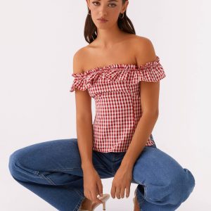 Gwyneth Top - Red Gingham