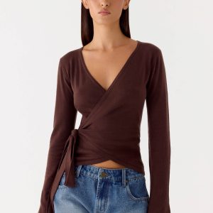 Halo Knit Top - Chocolate