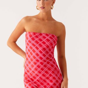 Hamilton Mini Dress - Pink Check