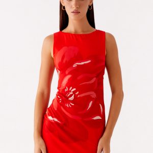 Happy Hour Mini Dress - Red