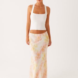 Harlow Chiffon Maxi Skirt - Floral Print