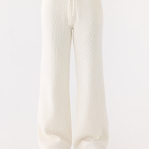 Harrison Low Rise Knit Pants - Ivory