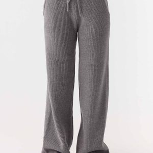 Harrison Low Rise Knit Pants - Marle Grey