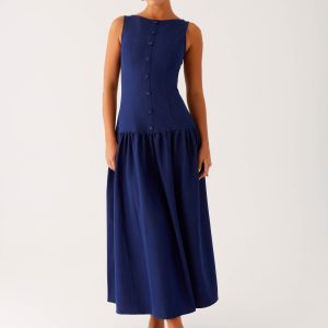 Hayes Denim Midi Dress - Indigo