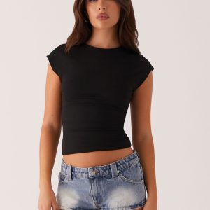 Headland Low Rise Denim Shorts - Light Wash Blue