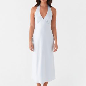 Heavy Hearted Midi Dress - Blue