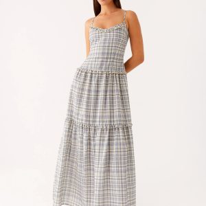 Hermie Midi Dress - Check