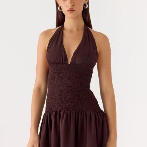Holden Mini Dress - Chocolate