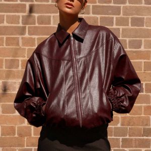 Holland Bomber Jacket - Wine