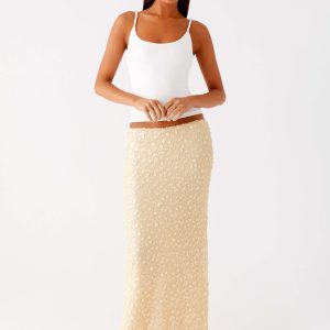 Honestly Sequin Maxi Skirt - Yellow