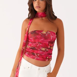 Hot Like Me Scarf Top - Orchid Pink