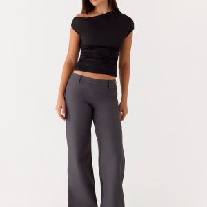 Hot as Ice Low Rise Pants - Grey