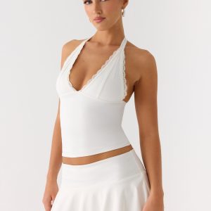 Illuminate Halter Top - White