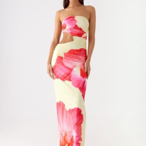 In The Rhythm Maxi Dress - Yellow Floral Spritz