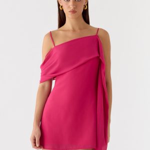 In Your Place Mini Dress - Fuchsia