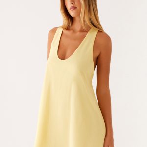 Industry Mini Dress - Pastel Yellow