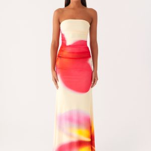 Iroha Strapless Maxi Dress - Frangipani Yellow