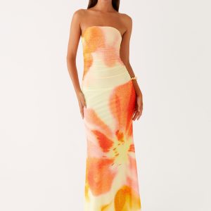 Iroha Strapless Maxi Dress - Mimosa Blossom