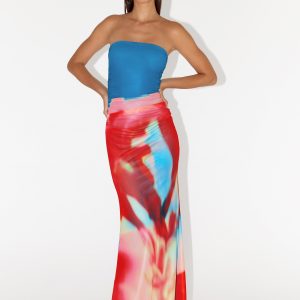 Iroha Strapless Maxi Dress - Twilight Petal