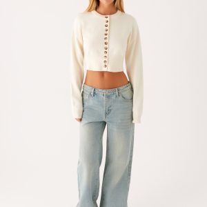 Its Happening Knit Cardigan - Ivory