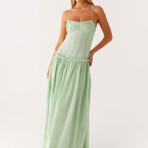 Jacinda Drop Waist Maxi Dress - Sage