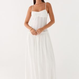 Jacinda Drop Waist Maxi Dress - Ivory