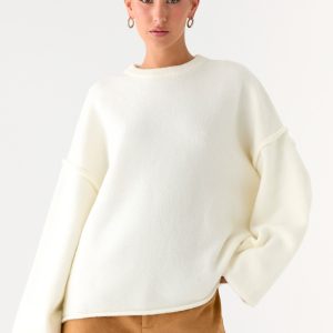 Jack Oversized Knit Sweater - Cream
