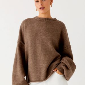 Jack Oversized Knit Sweater - Tan Marle