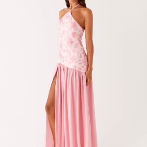 Janelle Beaded Maxi Dress - Pink