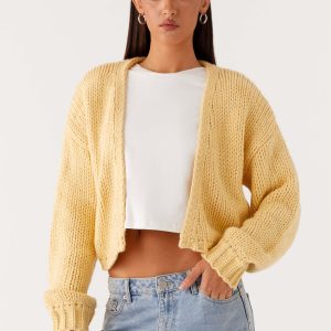 Jasleen Knit Cardigan - Yellow