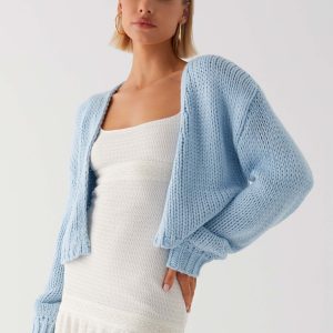 Jasleen Knit Cardigan - Blue