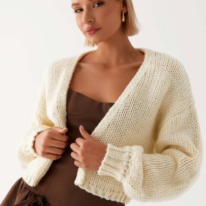 Jasleen Knit Cardigan - Ivory