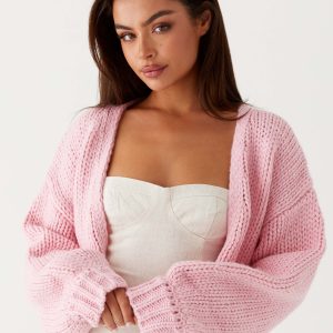 Jasleen Knit Cardigan - Pink