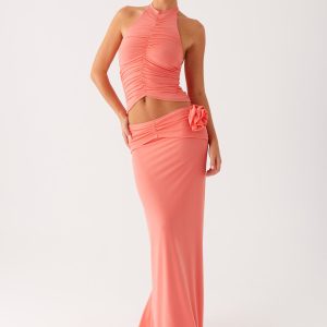 Jayce Maxi Skirt - Salmon