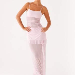 Jenni Ruffle Maxi Dress - Pink