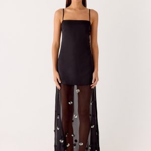 Jesiah Embellished Maxi Dress - Black