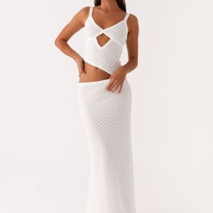 Jocelyn Maxi Dress - White Crochet