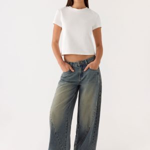 Joseph Low Rise Denim Jeans - Vintage Wash Blue