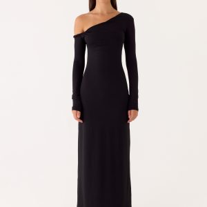 Jordana Twist Maxi Dress - Black