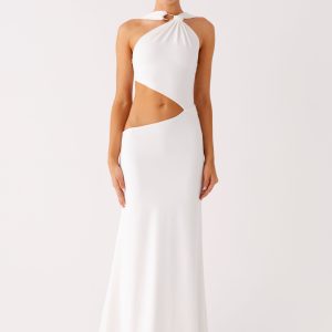 Juliander Knot Maxi Dress - White