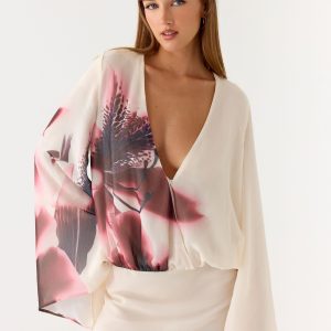 Junia Long Sleeve Mini Dress - Velvet Bloom