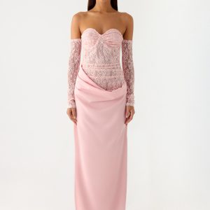 Kaina Off Shoulder Maxi Dress - Pink