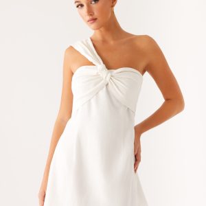 Kameron Linen Mini Dress - White