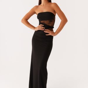 Karma Strapless Maxi Dress - Black